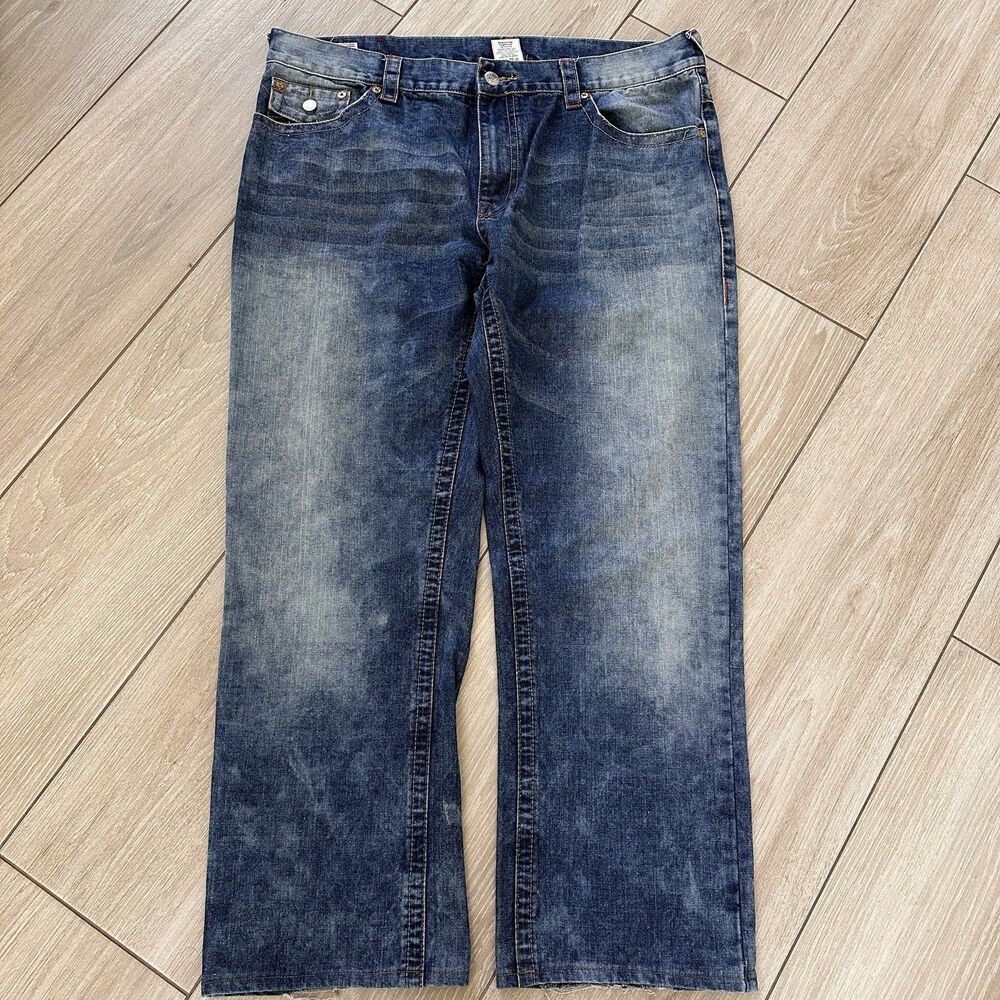 True Religion Men’s Bleached Ricky Jeans Size 42 x 30 Mens USA Made - Picture 6 of 15